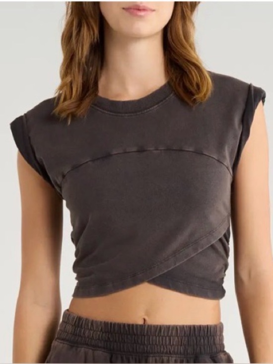 FP Movement by Free People Tops - Free People Movement Shadow Combo Motif Crop Tee NWT XS